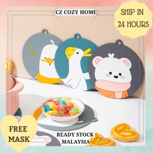 CZ Cozy Home Kitchen Round Thickened Cartoon Silicone Anti-scalding Pad Dining Table Bowl Pad Coaster Insulation Pad