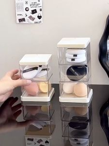 กล่องใสอะคริลิก อเนกประสงค์ กล่องใส่อุปกรณ์แต่งหน้า กล่องใส่สายชาร์จ หมุนได้360องศา คอนโดใส่ของ