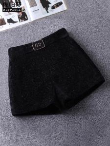 กางเกงขาสั้นผู้หญิงเอวสูงทรงหลวมสำหรับฤดูใบไม้ร่วงและฤดูหนาว กางเกงขายาวลำลองสำหรับใส่ไปทำงาน กางเกงขายาวทรงหลวมสำหรับใส่ลำลอง