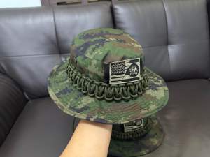 หมวกปีกลายพรางดิจิตอล ทร อาร์มธงช้างเมกาติดตีนตุ๊กแกหน้าหมวก หมวกลายพรางทหารเรือ