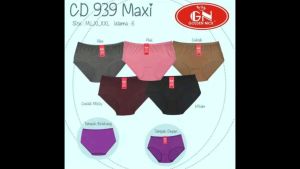GOLDEN NICK | Celana Dalam Perempuan GN 939 ( WARNA GELAP ) / CD GN Katun Dingin Lusinan MURAH