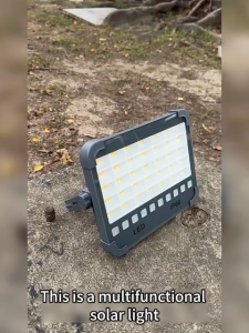 MC-Home 4800W Heavy Duty Solar Flood Light IP66 Waterproof Magnetic Portable LED Light for Night Market Vending Construction