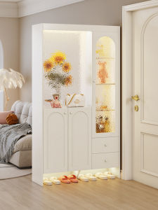 HETU | French Cream-style Entryway Shoe Cabinet Storage Shelf Partition