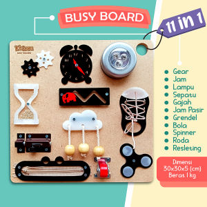Busy Board 10 in 1 Mainan Montessori