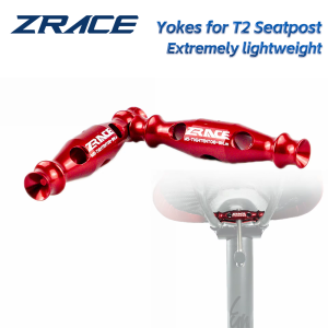 ZRACE Extremely Lightweight Yokes for T2 Seatpost 10g a Pair - Red/Black Parts Of Passion Seatpost Yokes Extremely Light 7075A