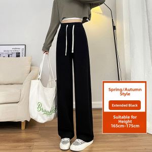 JIANGLU | High Waist Wide Leg Pants Womens Casual Trousers Slimming Effect Soft Comfortable Cotton Blend Autumn Spring Fashion