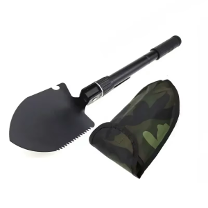 iosn | Multifunctional Camping Outdoor Emergency Tool - Folding Portable Tactical Shovel Survival Steel Shovel Military Shovel