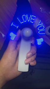 Handheld Fan Electric Fan Express Your Love LED Confession Fan