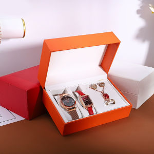 1piece PU Wrist Watch Box Holder Organizer Storage Case Earring Necklace Ring Jewelry Display Container for Couple watch box