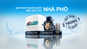 Máy bơm nước tăng áp tự động HITACHI Inverter 400W - WM_PV400GX2GROVN