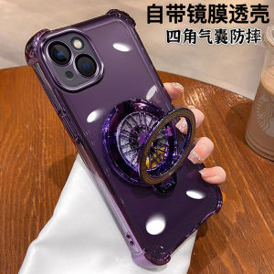 Apple 13 pro Max Soft Shell Case with Airbag Anti-Fall Protection for iPhone 13 pro Full Cover Lens Film Mens Womens with Stand New Model