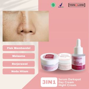 Yonglow Skincare Paket 3in1: Day Cream & Night Cream Resmi BPOM