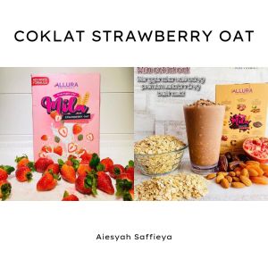 7 Sachet Mila Oat Coklat Strawberry By Allura Lazat Sedap