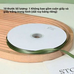 10 Thước Đơn Mặt Satin Polyester Ruy Băng Để Gói Quà Đảng Tóc Bím Tóc Nơ Trang Trí Cắm Hoa Thủ Công Tiếp Liệu