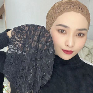 Summer Breathable Lace Under Scarf Cap Muslim Inner Hijab Caps Islamic Turban Bonnet Under Hijab Hat