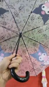 Sanrio Frosted Transparent Umbrella Kuromi My Melody Cinnamoroll Umbrella For Kids Small Umbrella