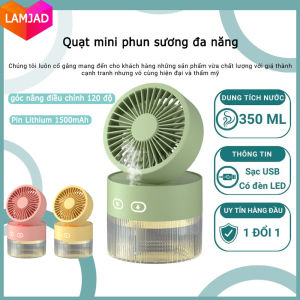 Quạt Mini Phun Sương Gấp Gọn Quạt Phun Sương Tích Hợp Đèn Ngủ Pin Sạc Tích Điện 1500mah Nhiều Màu 3 Chế Độ Gió Mát quạt phun sương quạt mini quạt hơi nước quạt hơi nước làm lạnh quạt điều hòa quạt đi