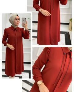 Balqis Tunik Desain Modern Premium High Quality - Atasan Wanita Muslimah Kekinian Viral 2023
