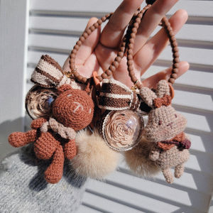 New Year Festival Doll Keychain Girls Handbag Car Key Ring Woven Line Soft Cute Series Creative Gift Toy Accessories