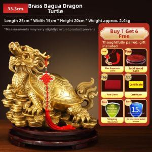 BINYUE | Feng Shui Decorative Turtle Figurine Brass