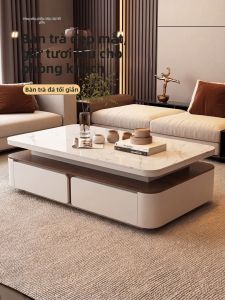 YIYOU | Bàn Trà Phòng Khách Sang Trọng với Mặt Đá Nén Lớn cho Căn Hộ Nhỏ