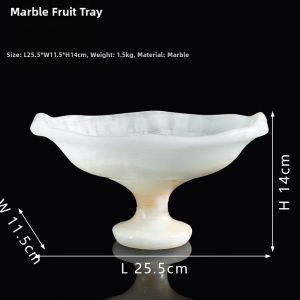 Zen-style Natural Stone Fruit Tray with Handles