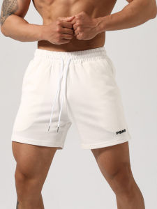 กางเกงขาสั้นกีฬาชาย ผ้าฝ้าย 4 ชิ้น ระบายอากาศได้ดี ยกน้ำหนัก วิ่ง ออกกำลังกาย ฟิตเนส กางเกงขาสั้นผ้าฝ้ายสุดเทรนด์