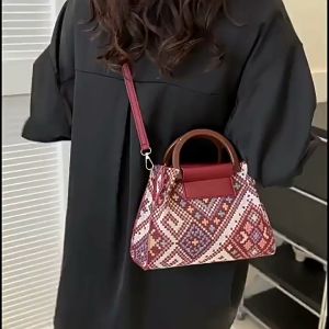 Vintage Crossbody Bag with Mini Bag