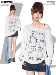 KBVVR | White Off-Shoulder UV Protection Casual Comfort Long Sleeve Top