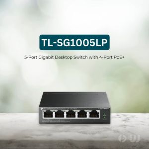 TP-Link TL-SG1005LP 5-Port 10/100/1000Mbps Gigabit Desktop Switch with 4-Port PoE+