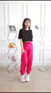 Celana Jogger Anak Perempuan Umur 8-15 Tahun