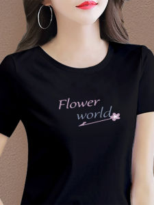 เสื้อยืดแขนสั้นผ้าฝ้ายลําลองสําหรับผู้หญิงมากกว่า 30 สไตล์ฤดูร้อนใหม่หลวมพอดีครึ่งแขนโดย Qiao Nimei