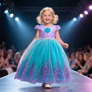 Summer Mermaid Dress Girls Kids Cosplay Dresses Princess Costume Perform Clothes Birthday Party Halloween Clothing