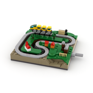 XIAOXIAOGONGCHENGSHI | Mini Train Assembly Model Gear Mechanical Blocks MOC Set