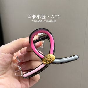 Rainbow Shark Hair Clip Womens Half Updo Hair Accessory Summer Low Ponytail Holder Dongda Gate Style Fresh out Fashion