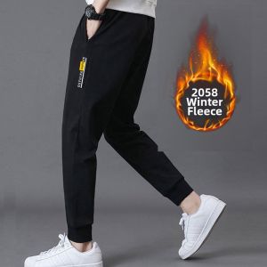 Insulated Warm Winter Tapered Sweatpants Mens Trousers