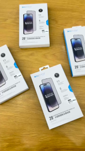 Kính cường lực chống nhìn trộm Kuzoom độ cứng 9H full màn viền đen vát cạnh 2.5D cho dòng iP 17