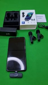 MICRO MIC THU ÂM K9 PRO (2 MIC) CHO ĐIỆN THOẠI LÀM YOUTUBER VLOG LIVESTREAM (LIGHTNING TYPE-C). Mic Thu Âm Youtuber K9 Pro Type-C (2 MIC). GấuMẹ Store