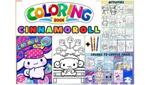 CINNAMOROLL COLORING ACTIVITY BOOK – FUN & EDUCATIONAL GIFT BIRTHDAY GIVEAWAY PARTY LOOT BAG FOR KIDS