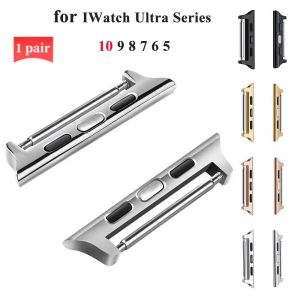 Watchband Connector for Apple Watch Ultra 2 49/45/44/42mm 38mm Adapter for IWatch Ultra Series 10 9 8 7 6 5 22/20mm Width Straps
