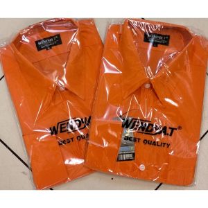 (READY STOK)✅KEMEJA POLOS PRIA LENGAN PANJANG WARNA ORENS✔️KEMEJA FORMAL REGULER FITT✅(COD)