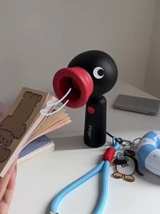 Bandai | Martube New Pingu Penguin Handheld Fan Chargeable 2000mah  Rotatable Summer Fan Toys Desk Office Students Anime Peripheral Gifts