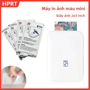 Máy In Nhiệt Mini Di Động HPRT MT53 2x3 Inch Giấy Ảnh Tự Dính Kết Nối Bluetooth Dùng Cho Gia Đình
