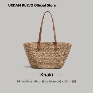 URCDN RDALVO | Resort and Work Beach-friendly Straw Tote Bag
