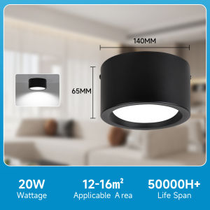 Ceiling light room pendant light ceiling tube light single point spotlight black/white body 3color dimming/white light minima