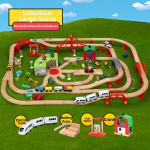 LEKU | Magnetic Wooden Train Set