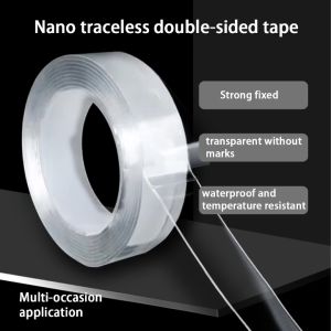 Multi-functional super adhesive nano double-sided tape transparent and non-trace reusable waterproof adhesive多功能强力胶纳米双面胶