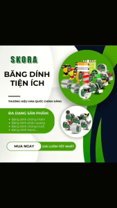 Băng dính gai Skora siêu dính có sẵn keo miếng dán Velcro đen siêu chắc tái sử dụng nhiều lần tiện lợi dính cực mạnh