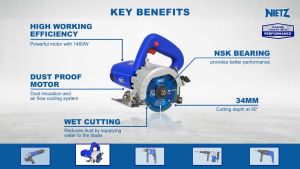 NIETZ - Marble Cutter (NZMC01-1450) Input Power : 1450W