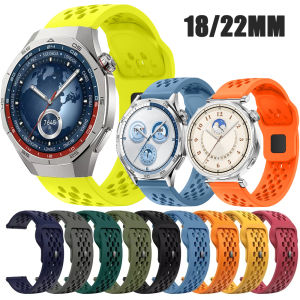 18/20/22mm Soft Silicone Starp For Huawei Watch GT 5 Pro 46mm 42mm Breathable Sports WristBelt For Huawei GT5 GT4 46mm 41mm Band